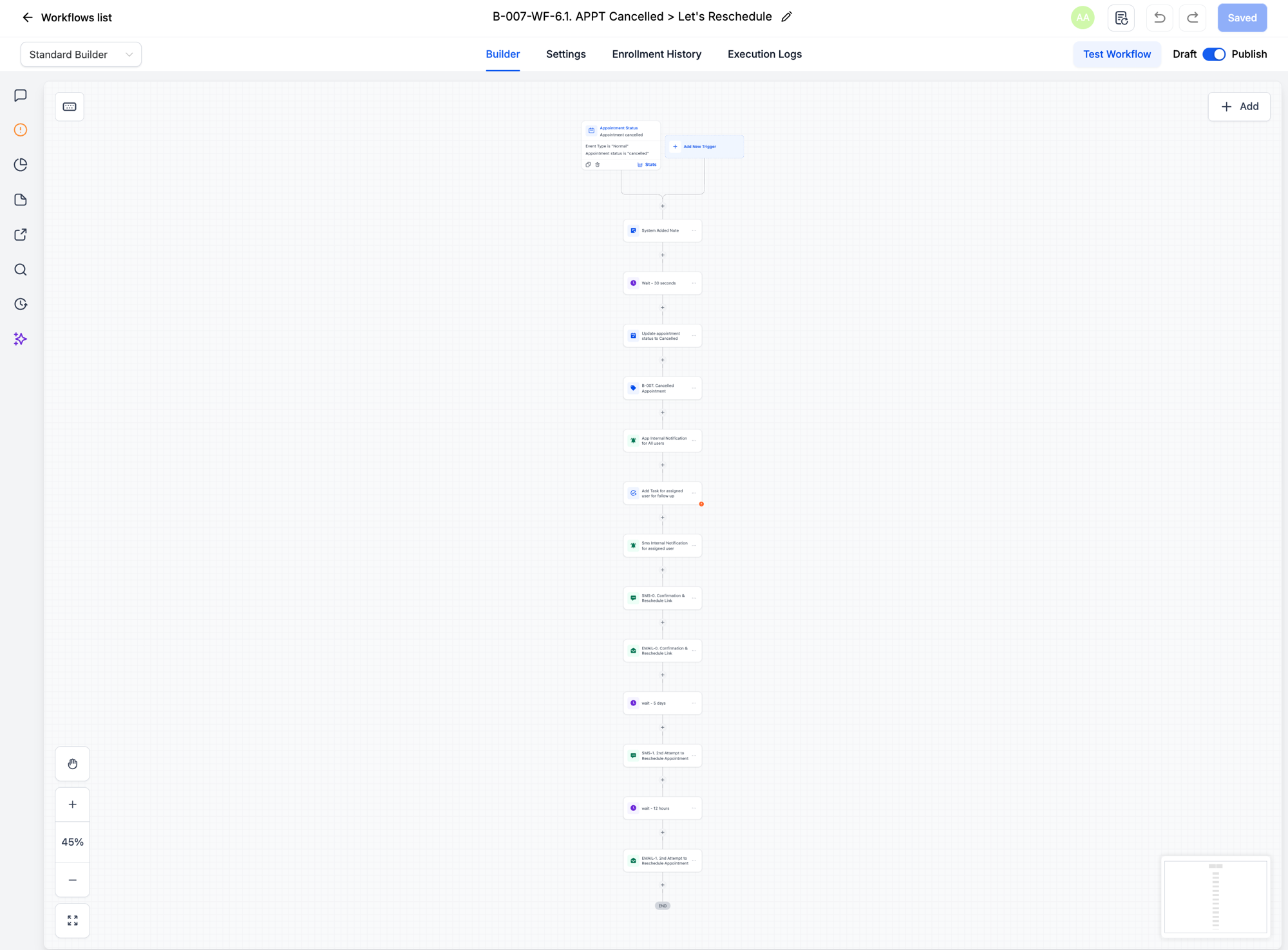 Cancellation and no-show recovery workflow