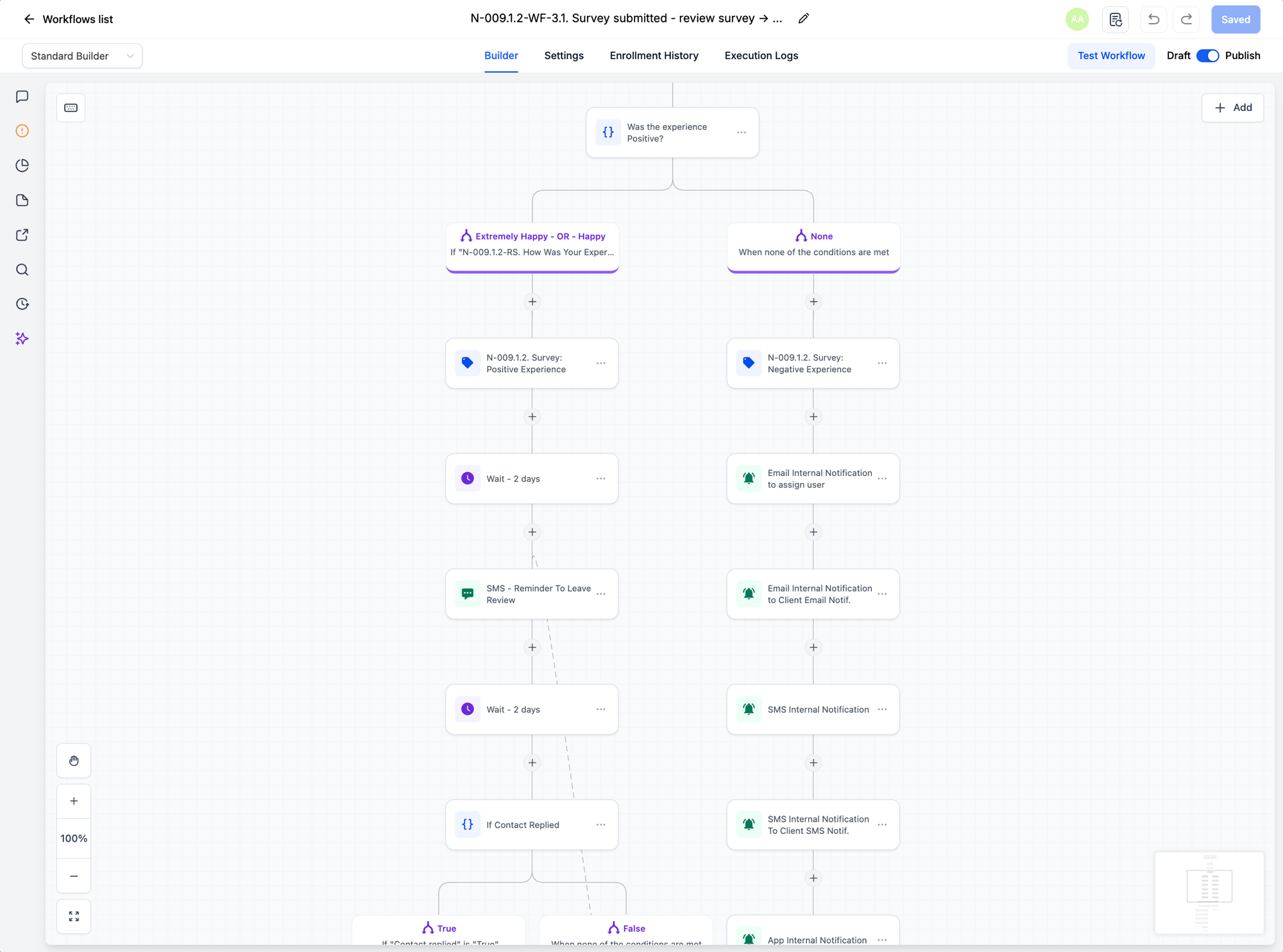 Survey routing that branches happy and unhappy customers